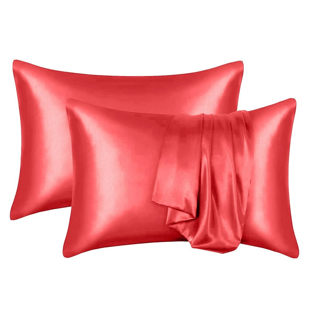 Oussum Satin Pillowcase for Hair and Skin Luxury Bedding Pillowcase Set of 2 - Picture 6 of 11